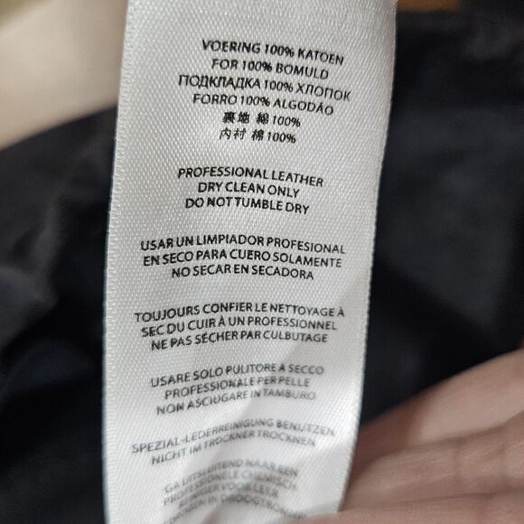 Michael Kors Black Suede Leather Lagenlook Grunge Full Zip Hooded Jacket Medium - Picture 11 of 14